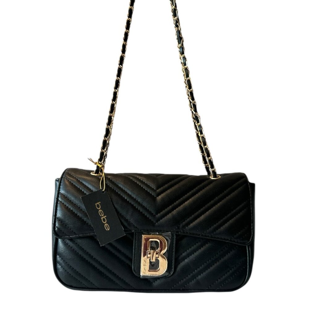 BEBE BLACK SHOULDER BAG